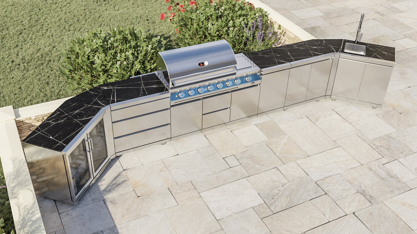 Whistler Grills - Stanton 6 Burner Pre-Built Outdoor Kitchen