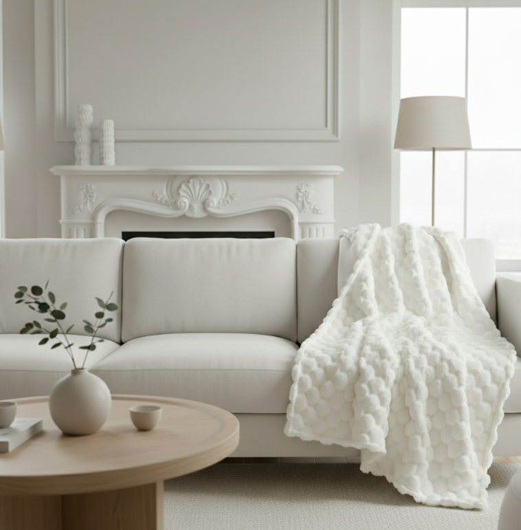 Paul Moneypenny Koochikoo Ivory Throw