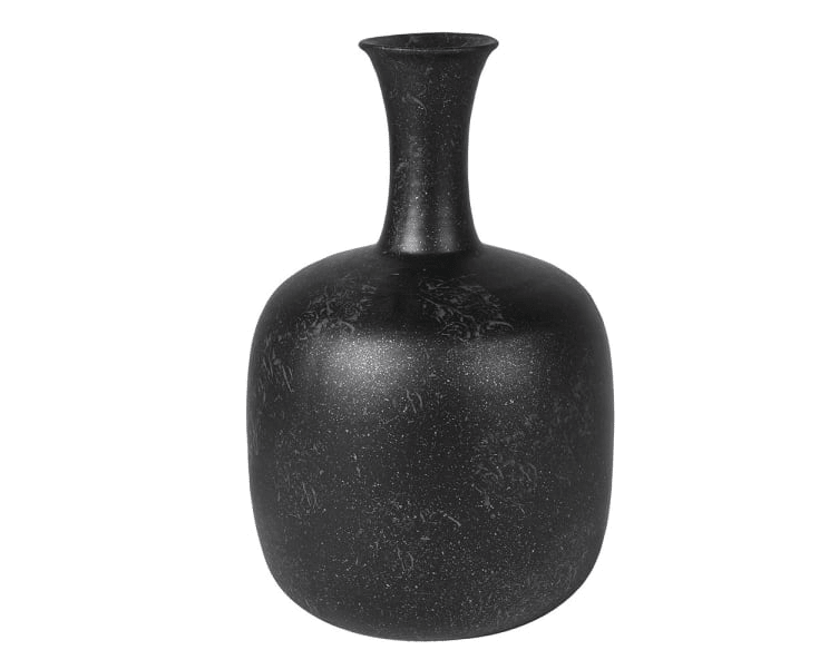 Black Bulbous Vase