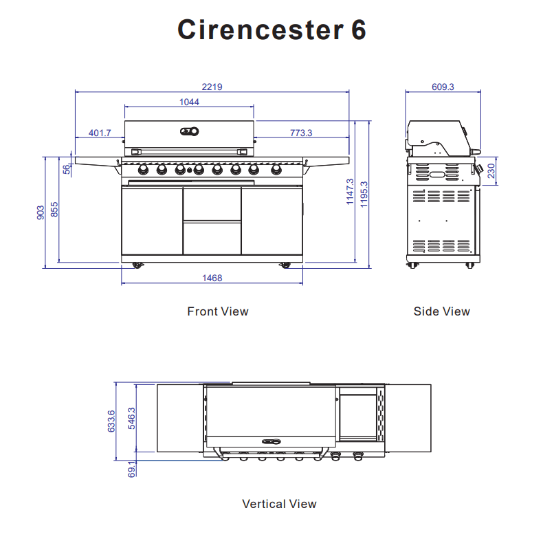 Whistler Grills - Cirencester 6 Burner Gas BBQ