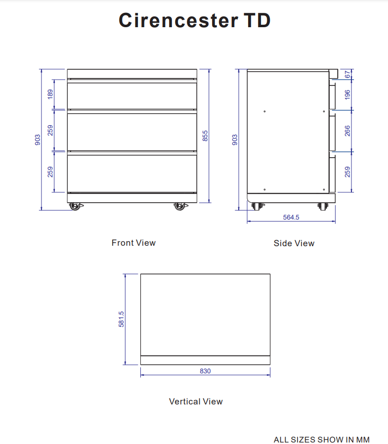 Whistler Grills - Cirencester Triple Drawer Cabinet