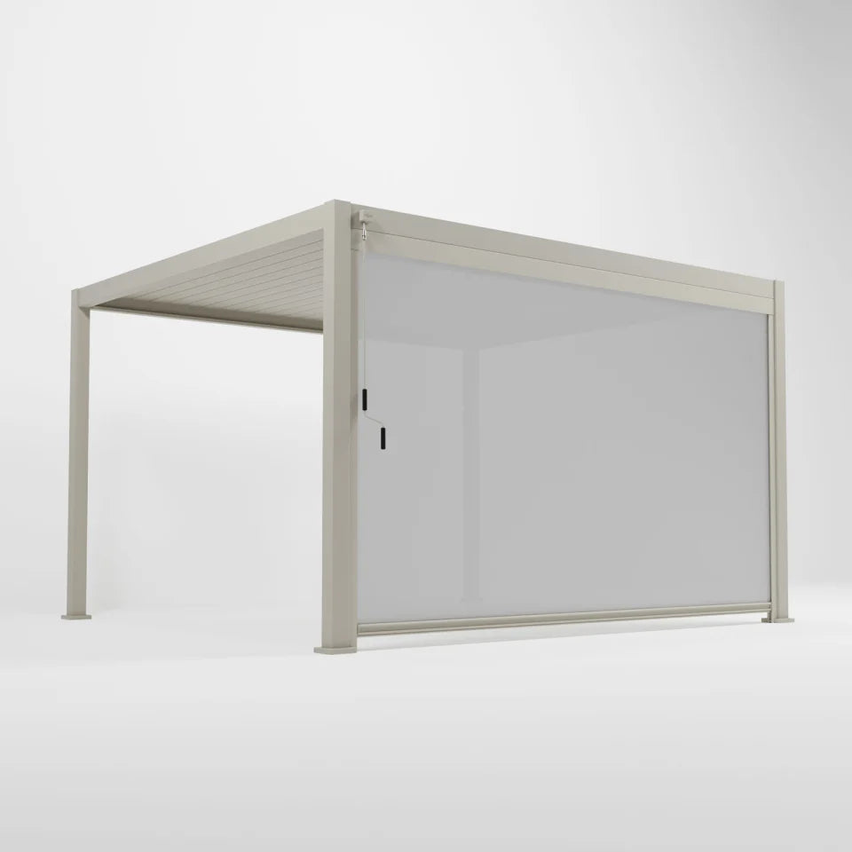 Nova - Pull Down Screen for Titan 4m Pergolas - Pebble