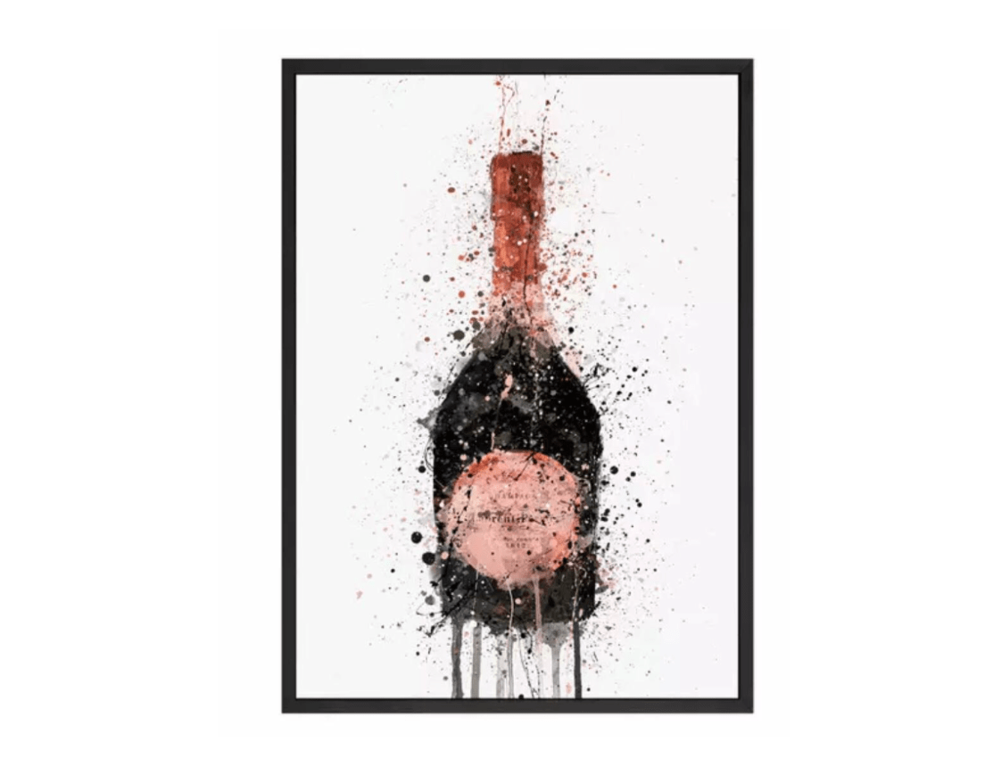 Chimes - Champagne abstract Canvas with frame visual 2 - 50 x 70cm