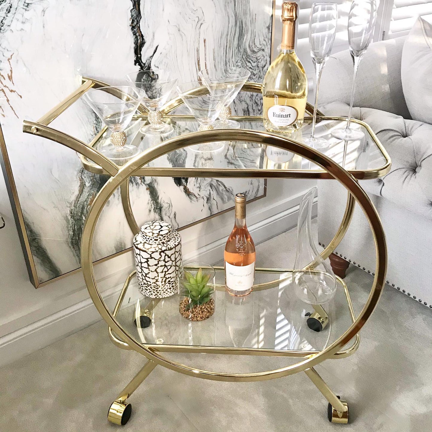 Chimes - Juliet Drinks Trolley Gold
