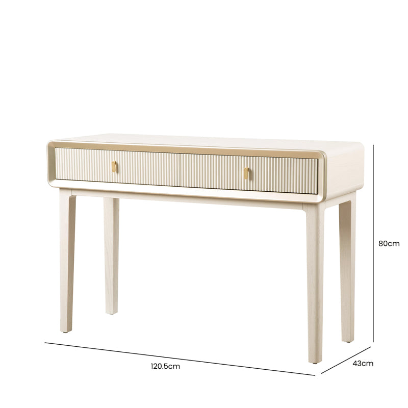 Alohi Cream Elm 2 Drawer Console Table
