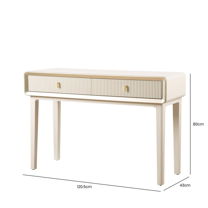 Alohi Cream Elm 2 Drawer Console Table