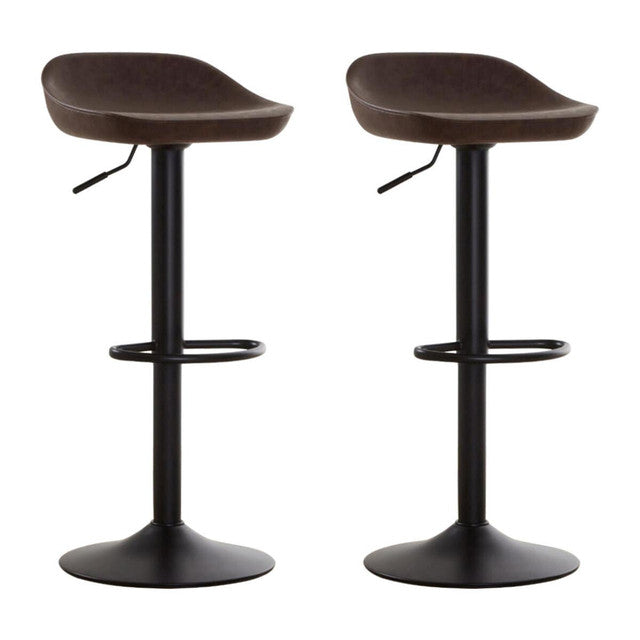 Dakota Set Of Two Mocha Bar Stools