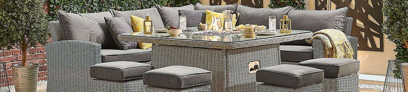 Rattan Casual Dining Fire Pit Sets header banner