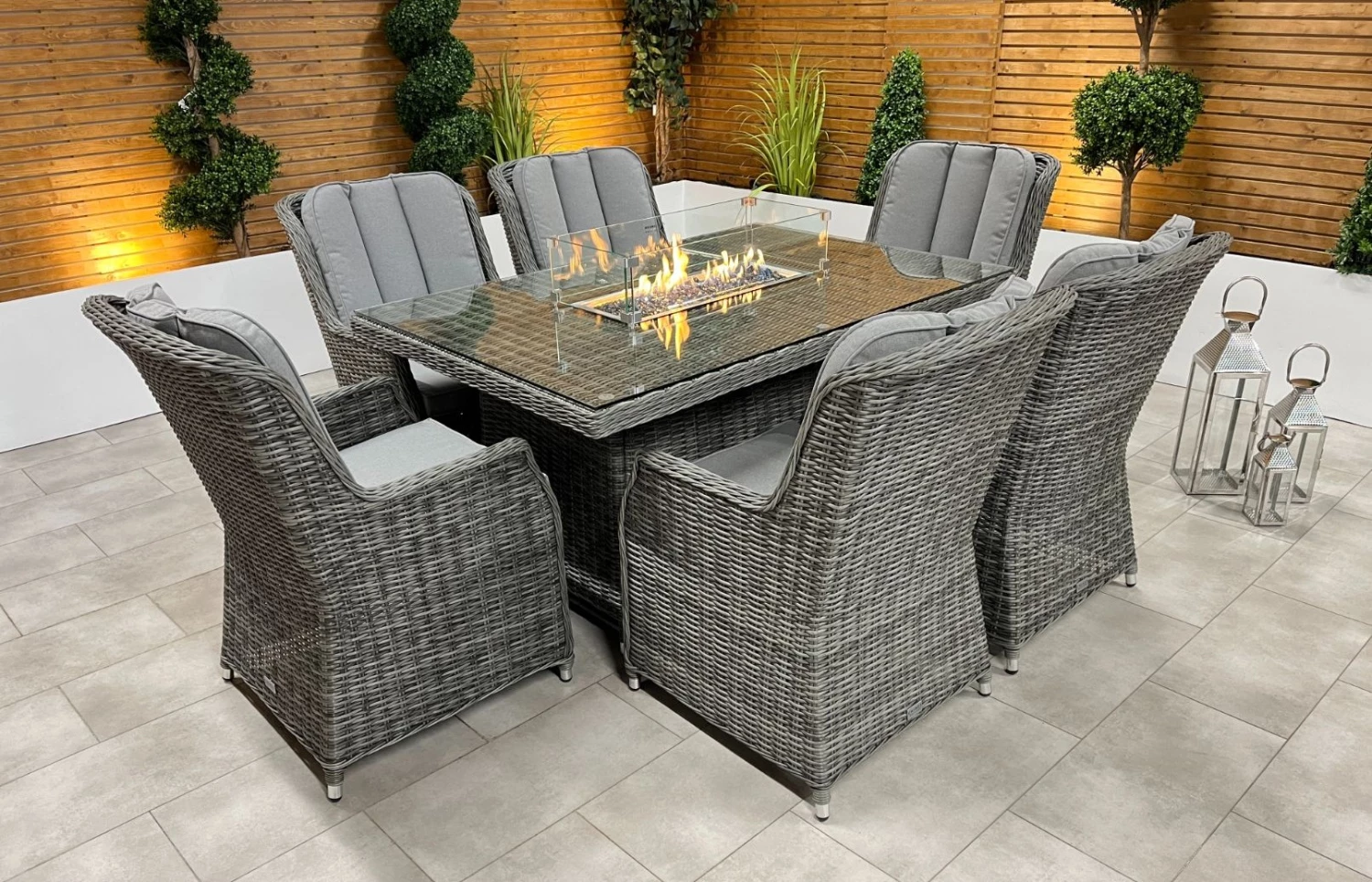 Rattan Dining Fire Pit Sets header banner