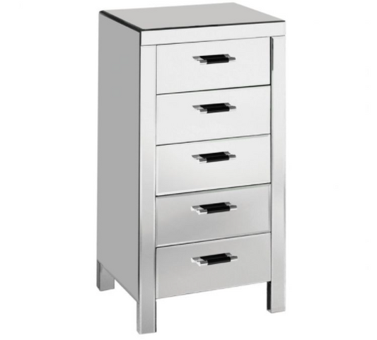 Chimes - Felicia 5 Draw Mirrored Chest