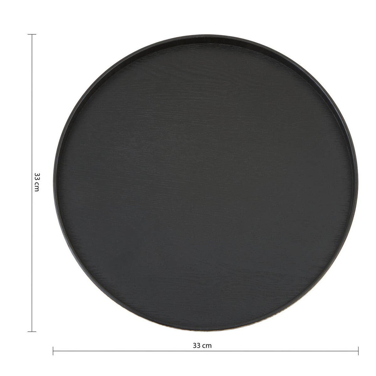 Bari Large Black Fir Wood Tray