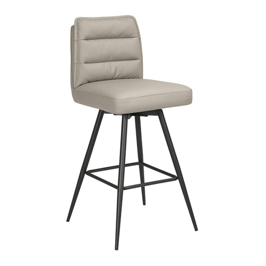 Stylus Leather Effect Taupe Bar Stool