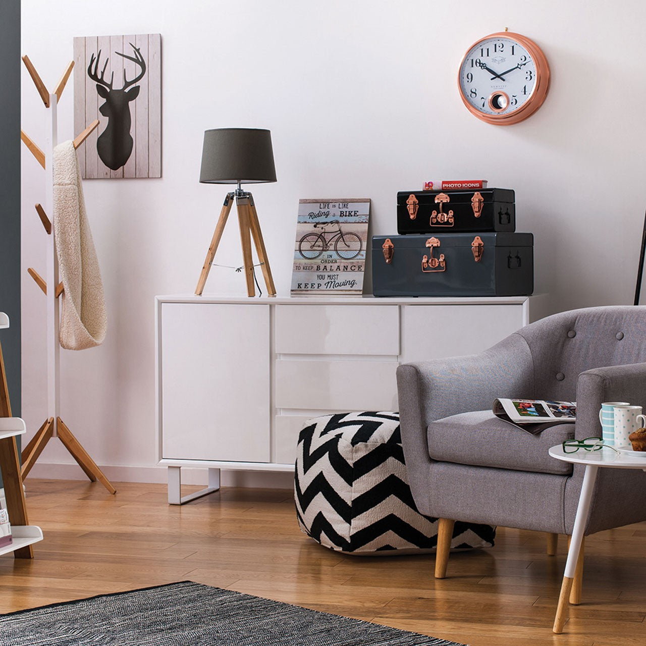 Chimes - Clara White Gloss Sideboard