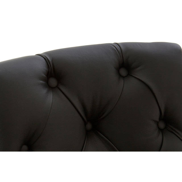 Central Park Black Faux Leather Bar Chair