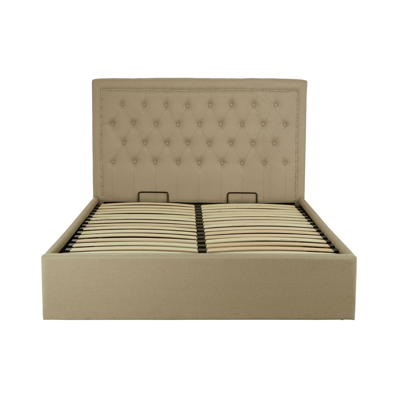 Chimes - Evie Beige Double Ottoman Bed