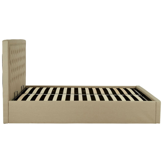 Chimes - Evie Beige Double Ottoman Bed