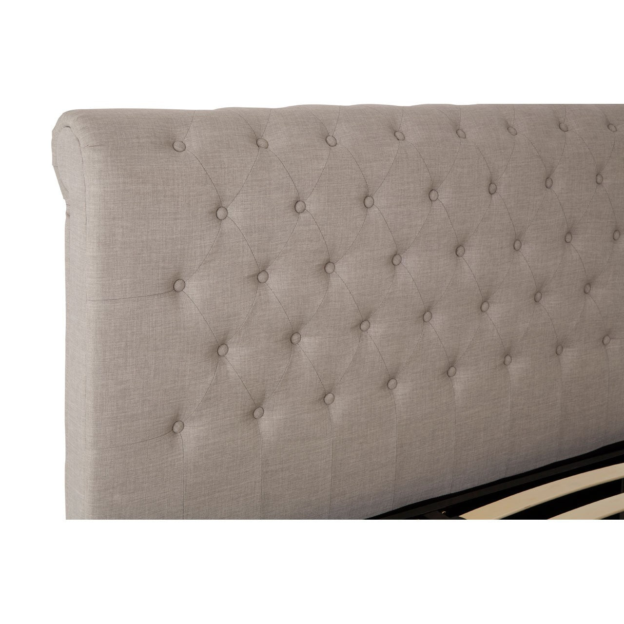 Chimes - Annabelle Light Grey Double Ottoman Bed