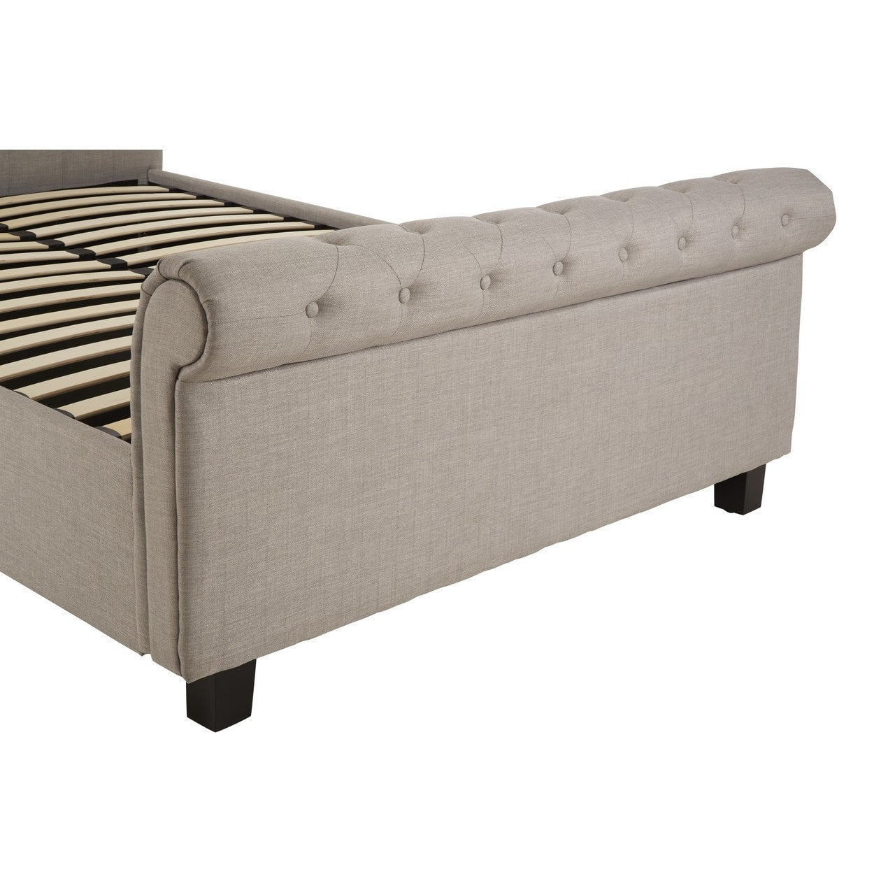 Chimes - Annabelle Light Grey Double Ottoman Bed