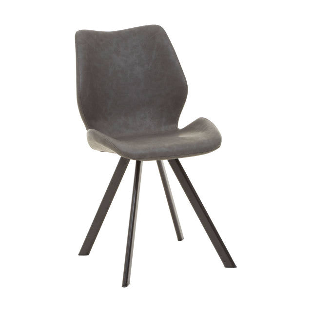 Maya Round Marble Effect Dining Table with 6 Chairs Set