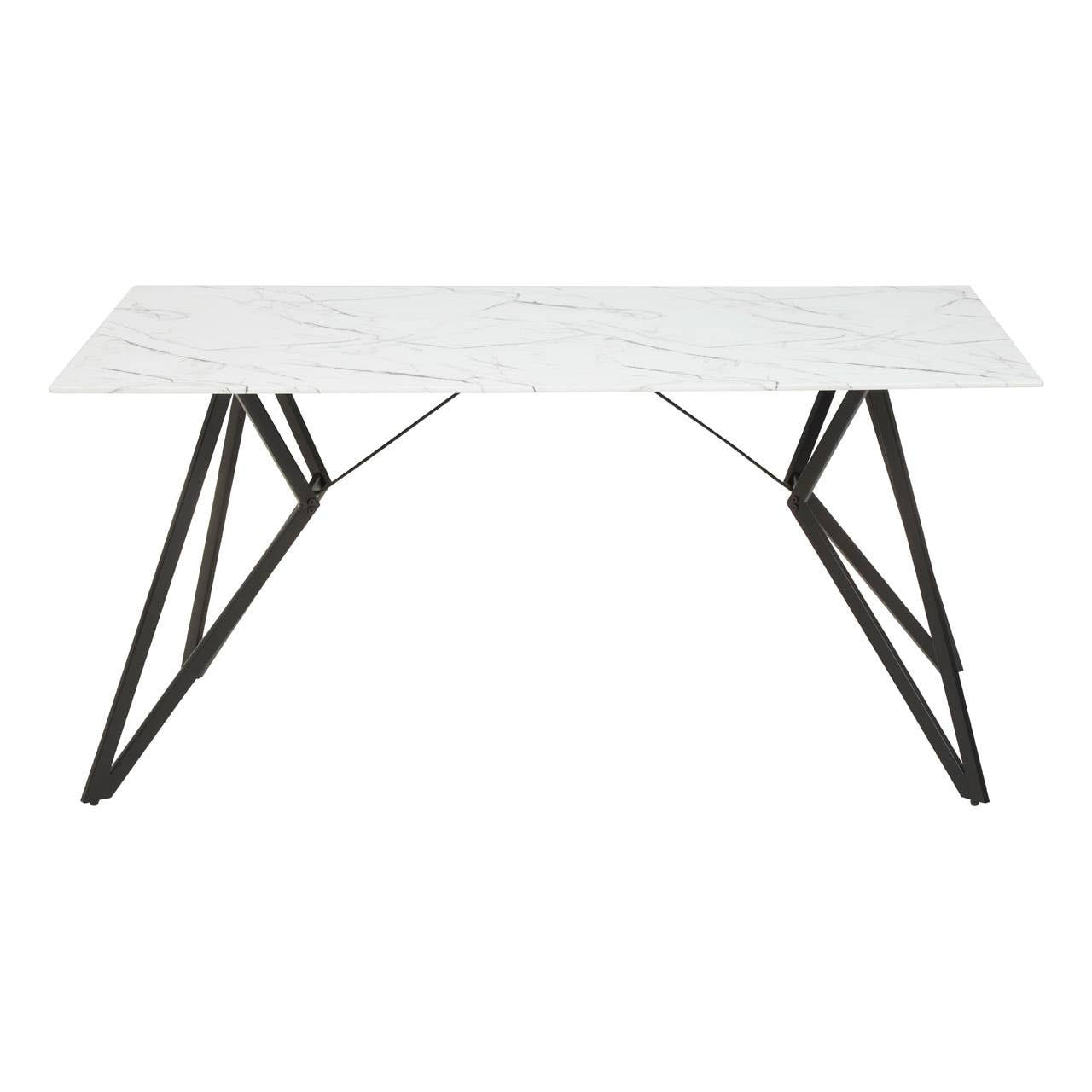 Westley Marble Effect Dining Table with 6 Chairs Set