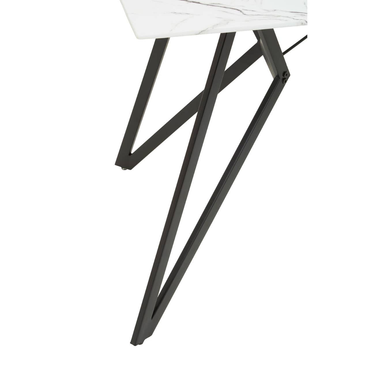 Westley Marble Effect Dining Table with 6 Chairs Set