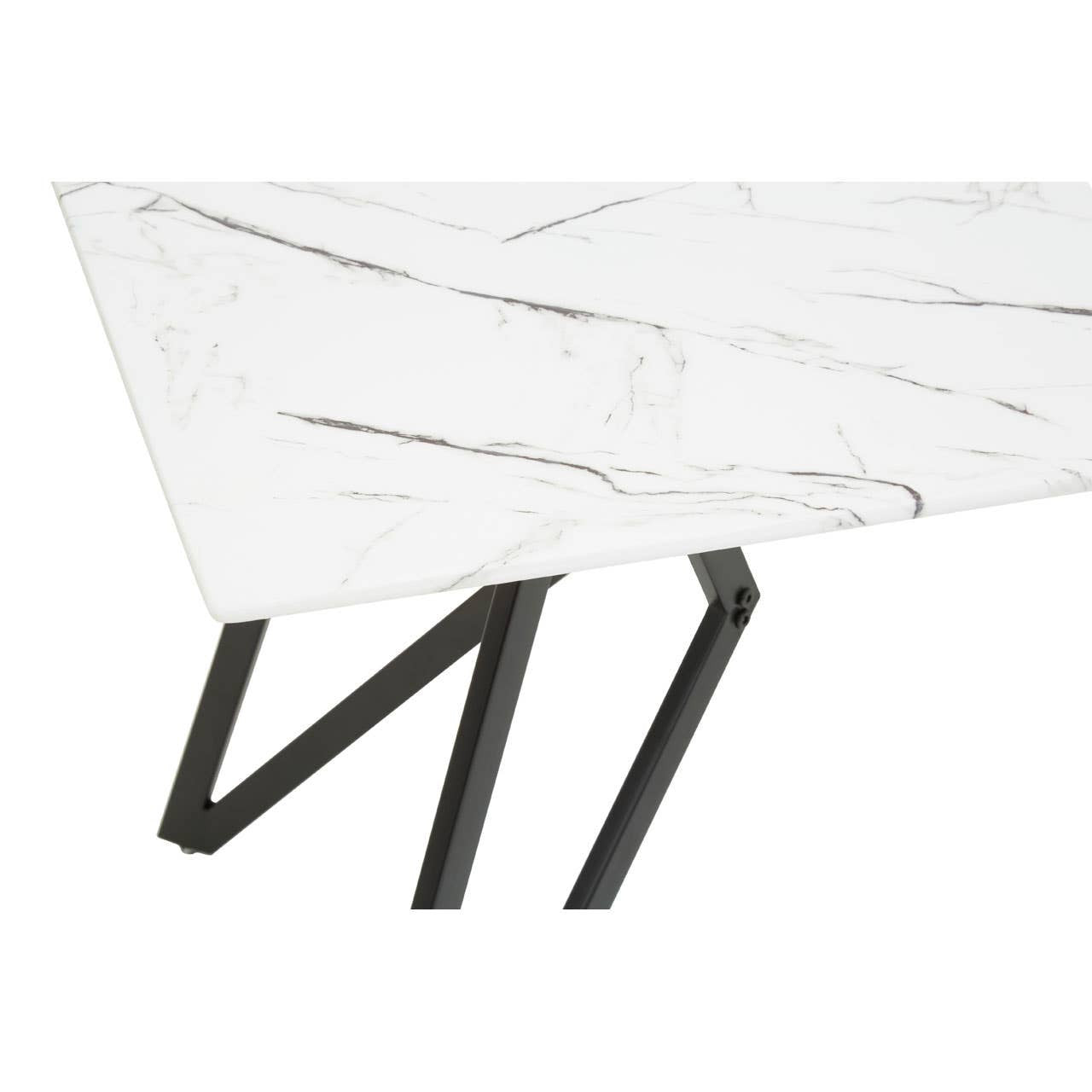 Westley Marble Effect Dining Table with 6 Chairs Set