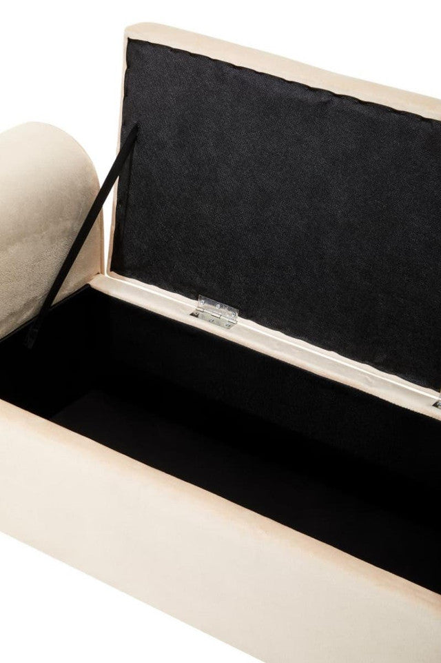 Larin Stone Velvet Ottoman Storage Bench