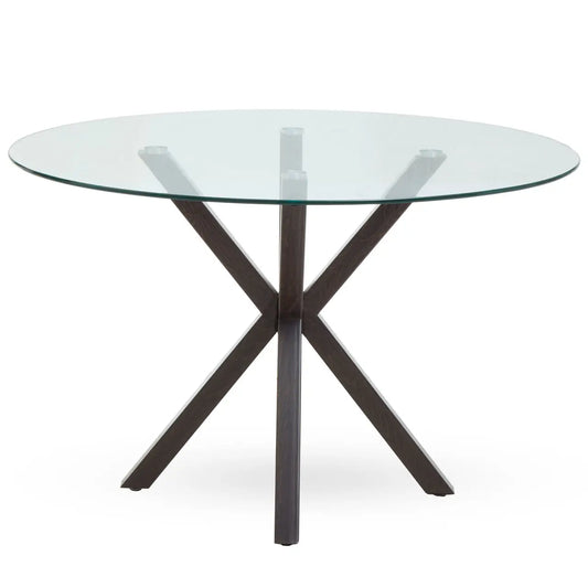 Sibera Dining Table With Black Wood Effect Metal Legs