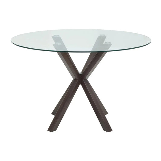 Sibera Dining Table With Black Wood Effect Metal Legs