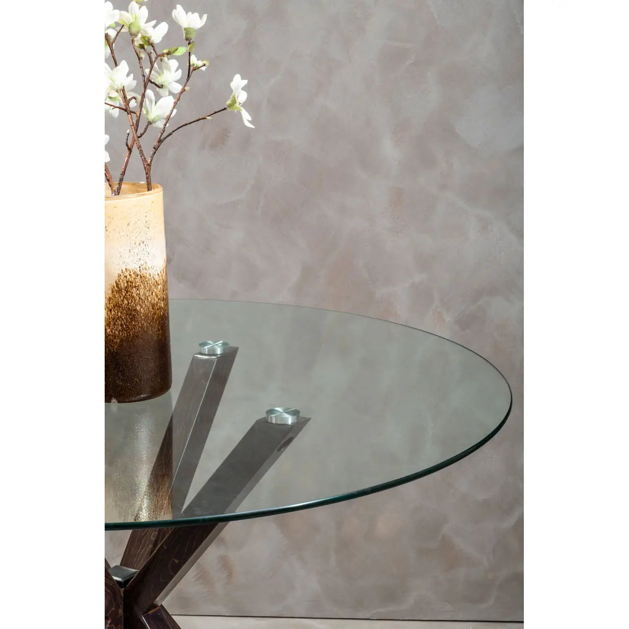 Sibera Dining Table With Black Wood Effect Metal Legs