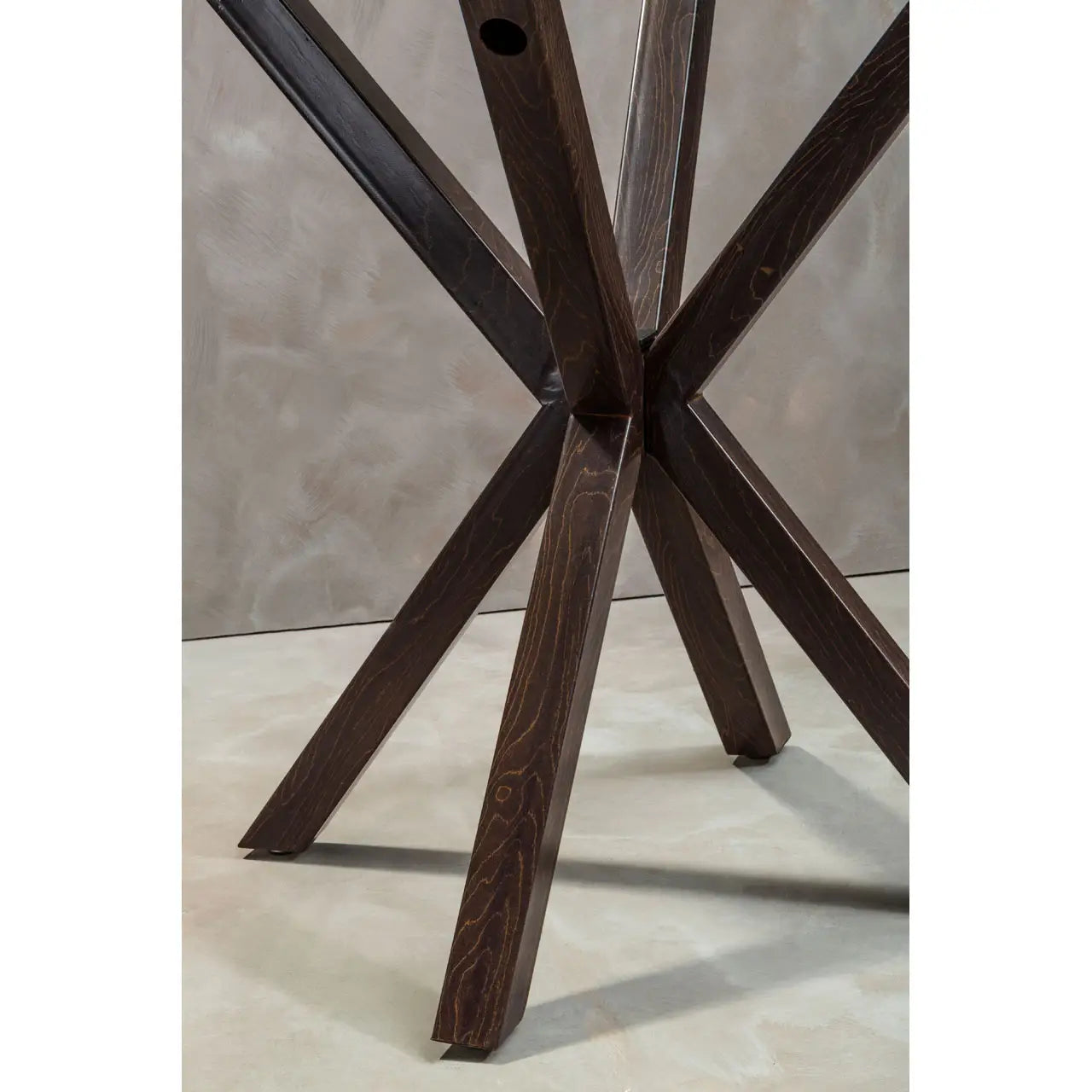 Sibera Dining Table With Black Wood Effect Metal Legs