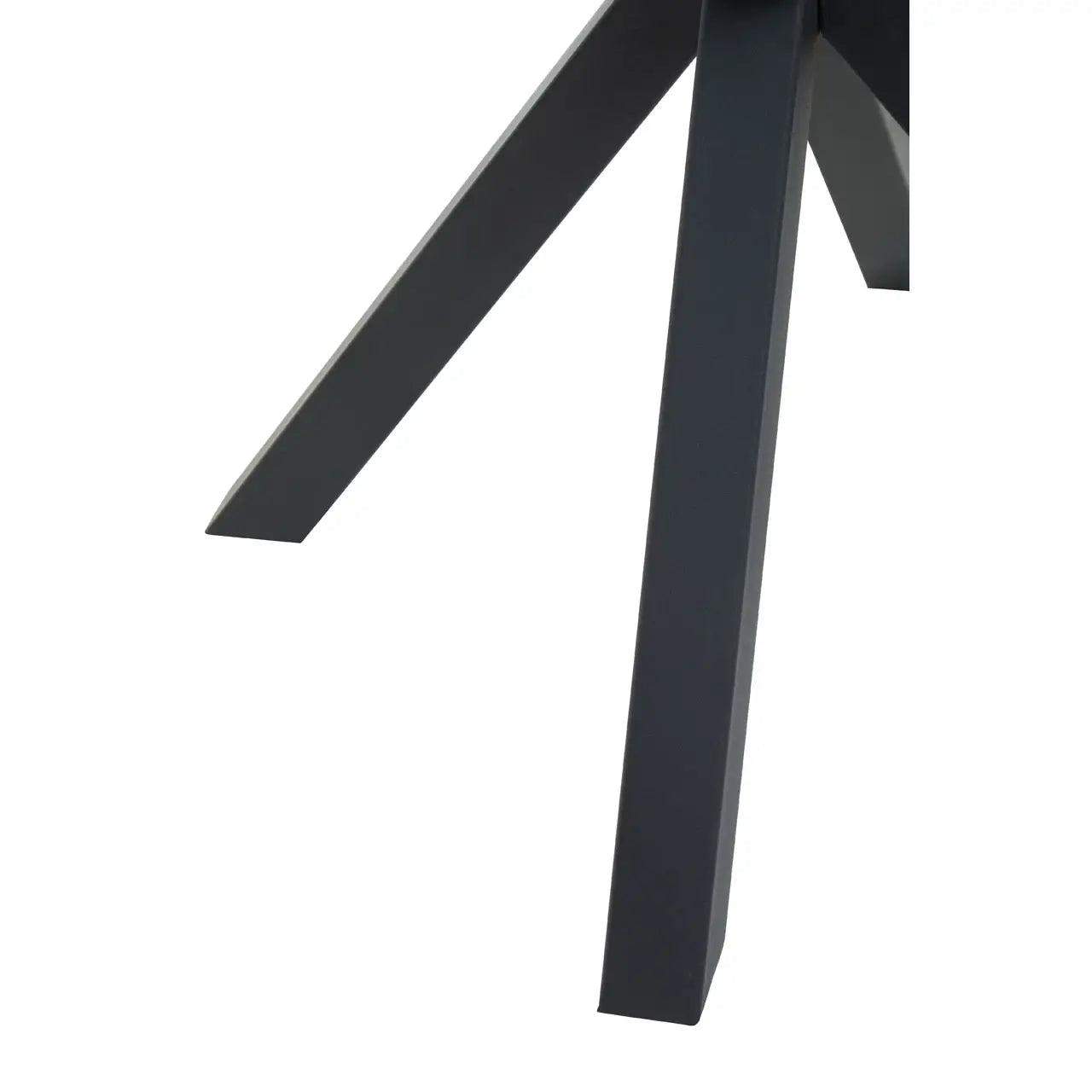 Stockholm Glass Top Dining Table With Black Metal Legs