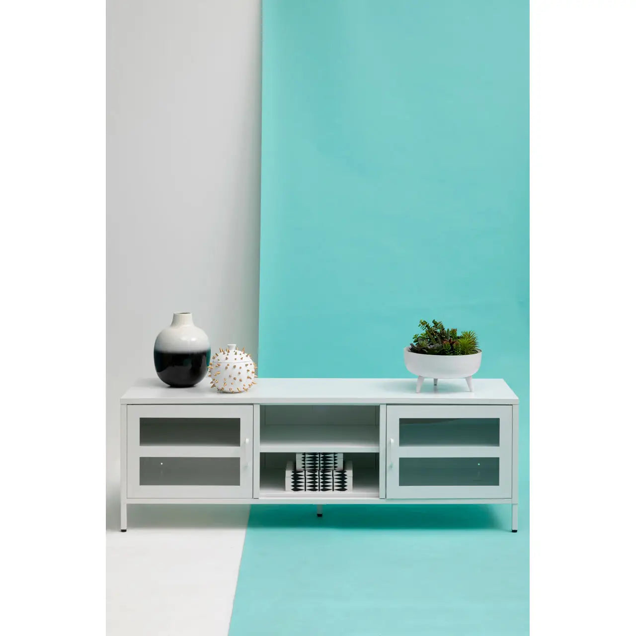 Bethany Two Door White Media Unit