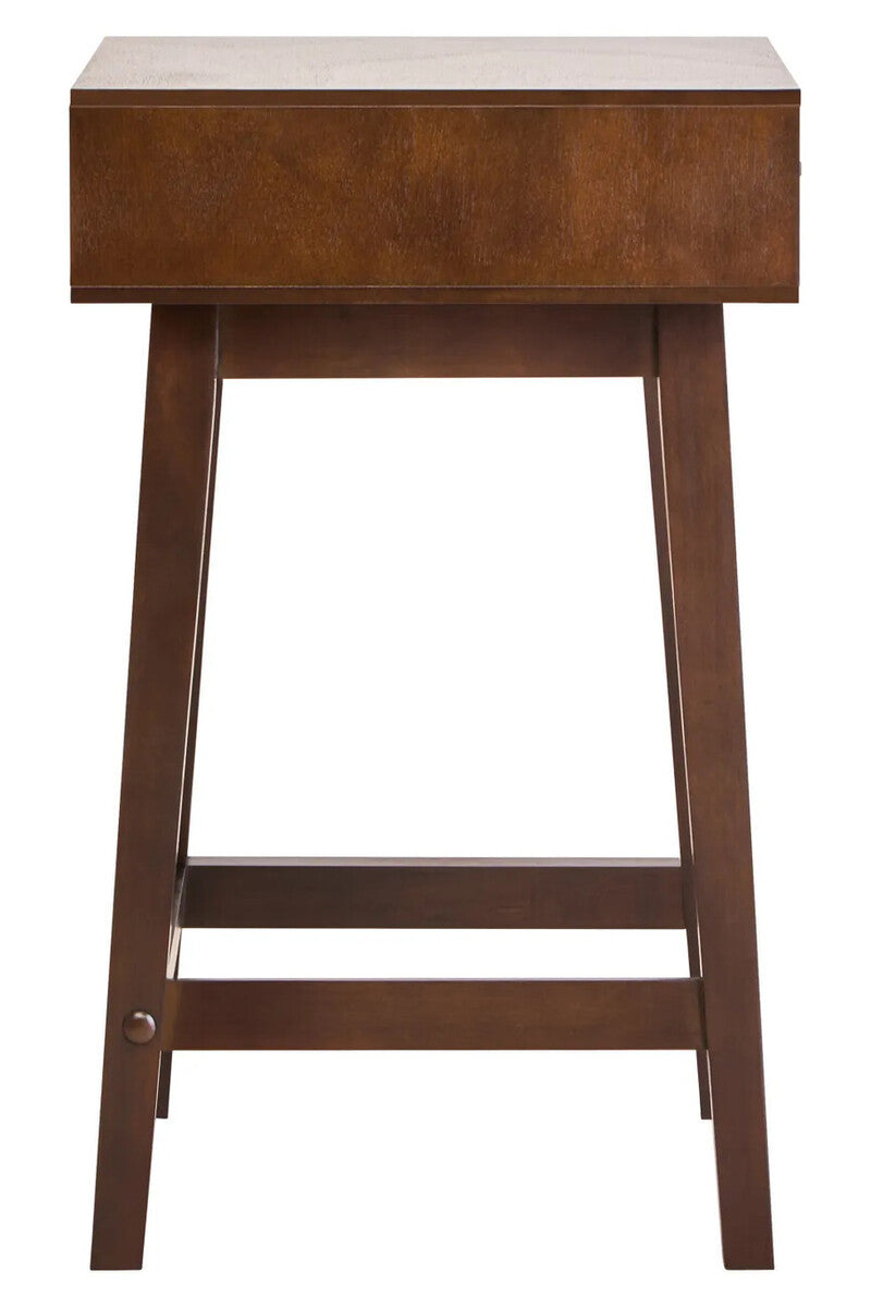 Malia One Drawer Walnut Wood Finish Side Table
