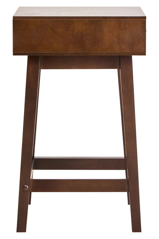 Malia One Drawer Walnut Wood Finish Side Table