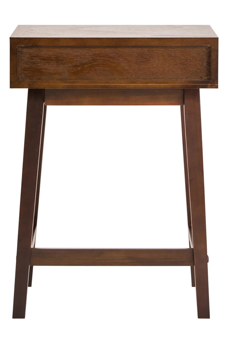 Malia One Drawer Walnut Wood Finish Side Table