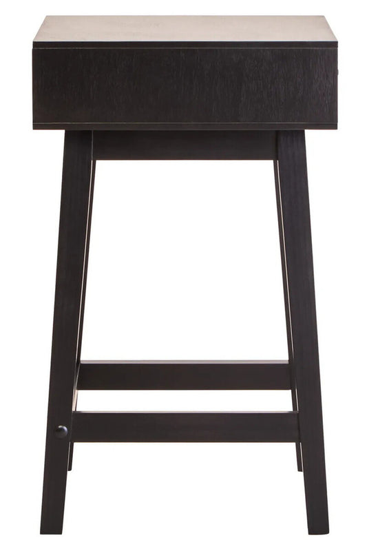 Malia One Drawer Black Wood Finish Side Table