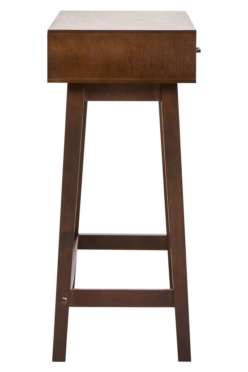 Malia Two Drawer Walnut Finish Wood Console Table