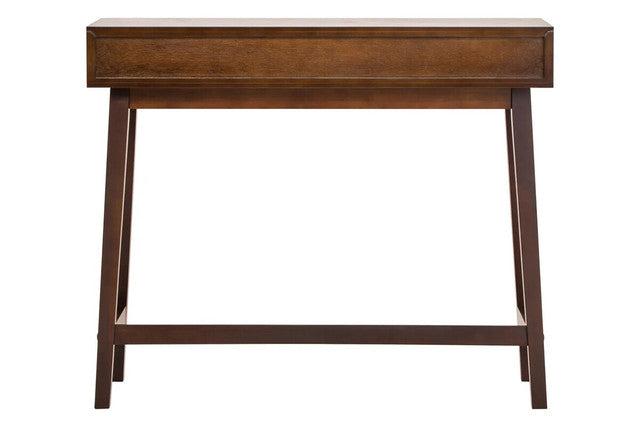 Malia Two Drawer Walnut Finish Wood Console Table