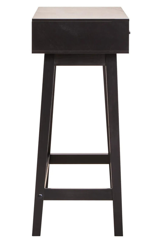 Malia Two Drawer Black Wood Finish Console Table