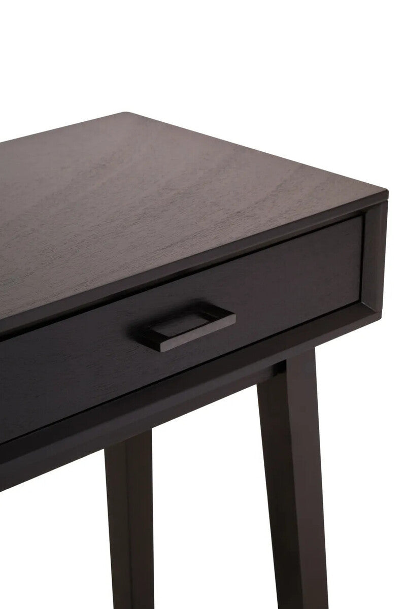 Malia Two Drawer Black Wood Finish Console Table