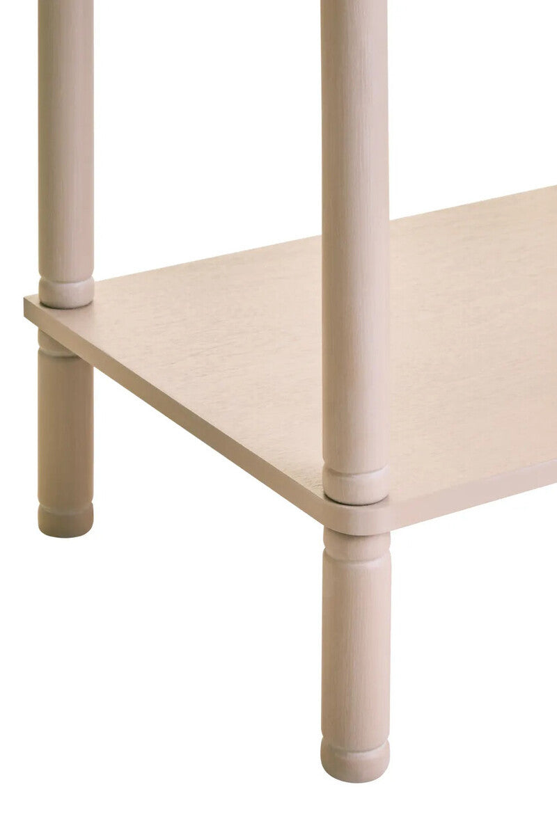 Harley One Drawer Reed Detail Taupe Wood Side Table