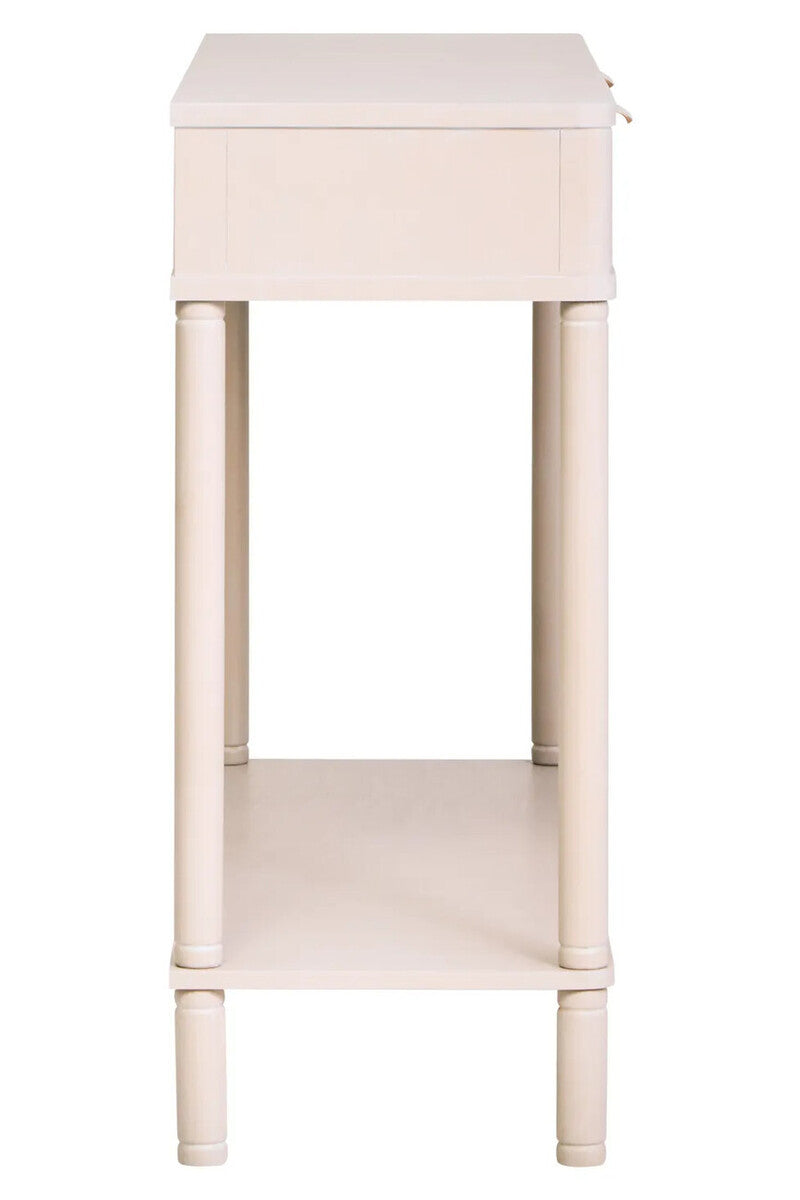 Harley Two Drawer Reed Detail Taupe Wood Console Table