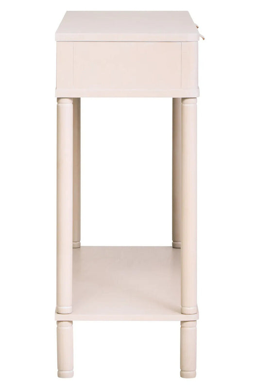 Harley Two Drawer Reed Detail Taupe Wood Console Table