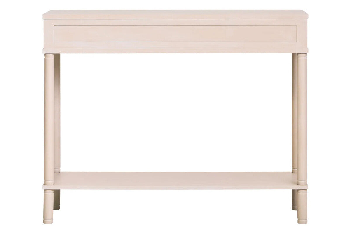 Harley Two Drawer Reed Detail Taupe Wood Console Table