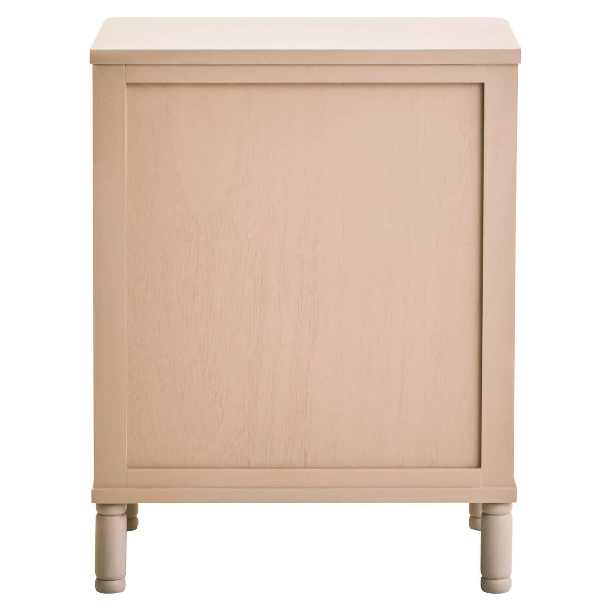 Harley Reed Detail Taupe Finish Three Drawer Chest
