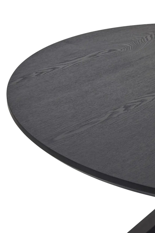 Stamford Dining Table With Black Metal Legs