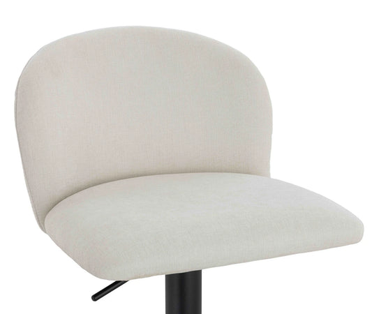 Montana Set of 2 Beige Textured Fabric Curved Bar Chairs