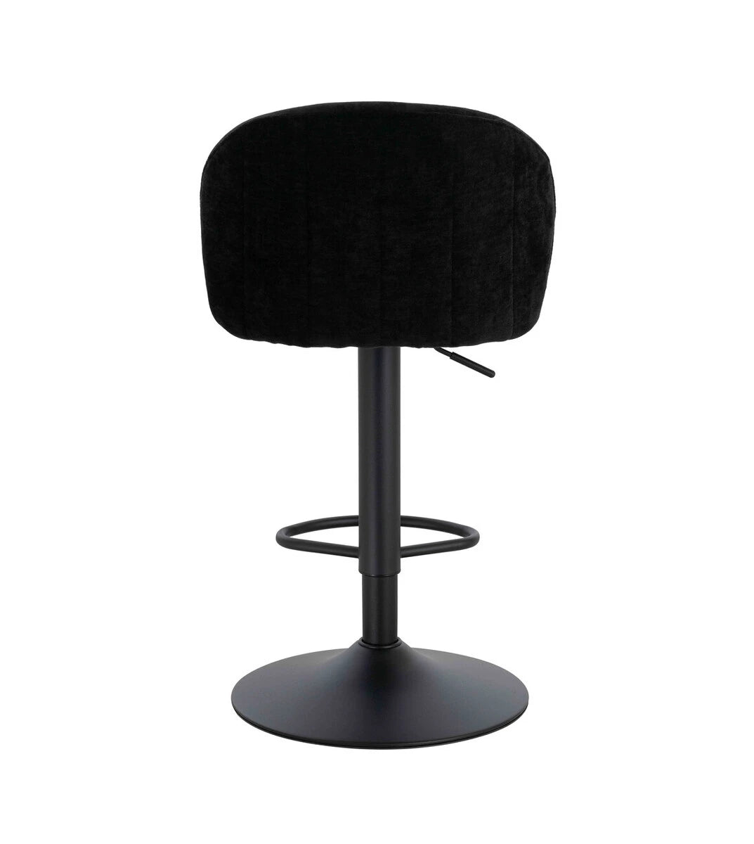 Montana Set of 2 Black Textured Fabric Curved Bar Chairs