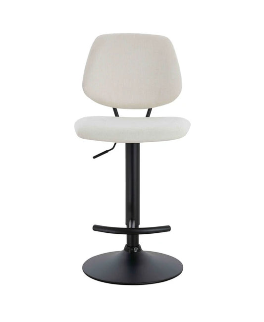 Marine Set of 2 Beige Textured Fabric Bar Chairs